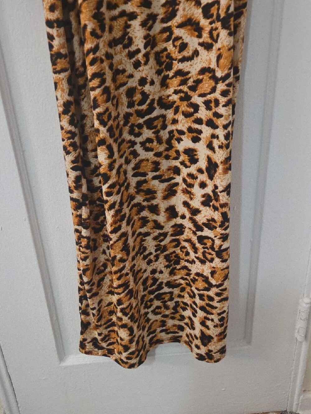 Leopard Print Slip Dress in Brown Medium - Picture 2 of 9